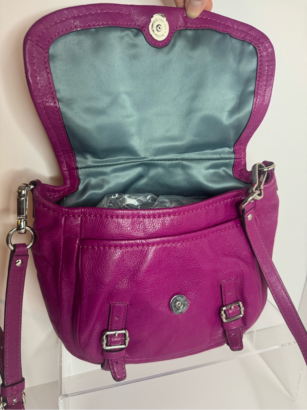 #440 Coach Madison Annabelle Leather Two-Way Satchel Crossbody Bag - Picture 12 of 17